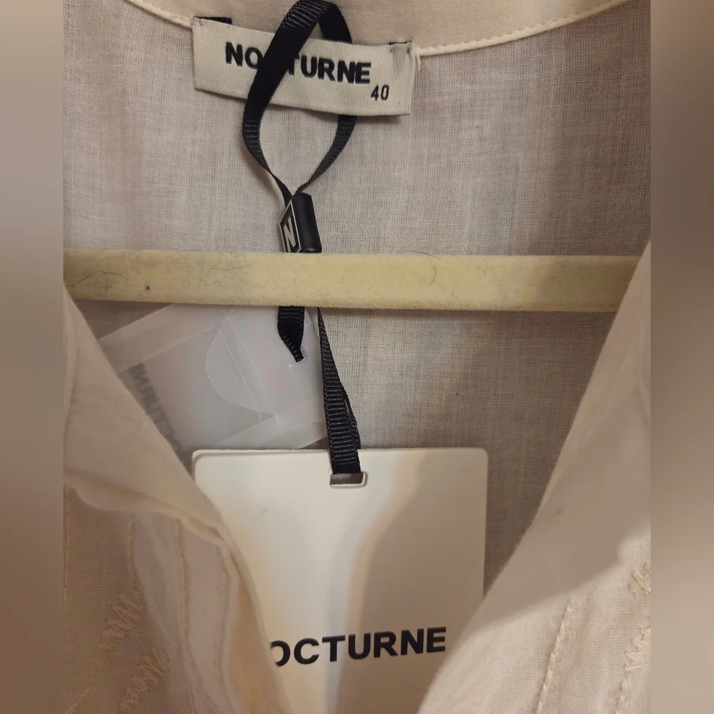 Final Price Nocturne Chic Cream Long Sleeve Dress - Picture 9 of 11